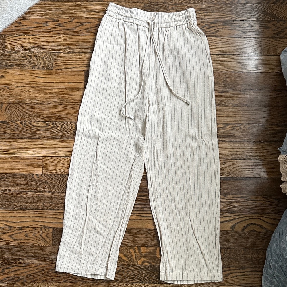 Striped Cream Pants